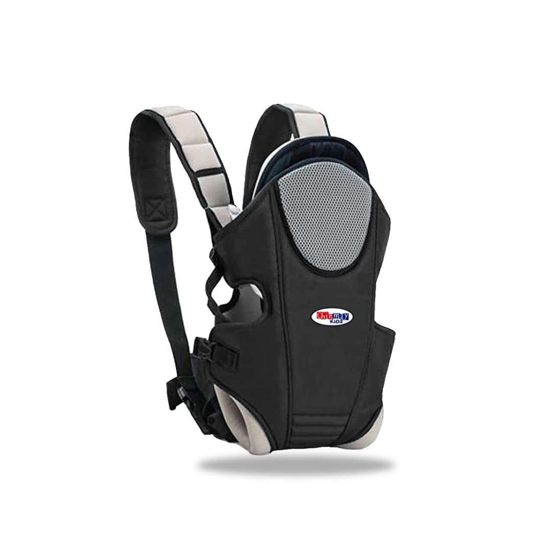 Chinmay Kids Premium Baby Carrier Cum Kangaroo Bag Shoulder Belt Sling Backpack Baby Holding Strap Adjustable Carry Bag Baby Carrier Cum Kangaroo Bag (Black,Grey)-picture-26