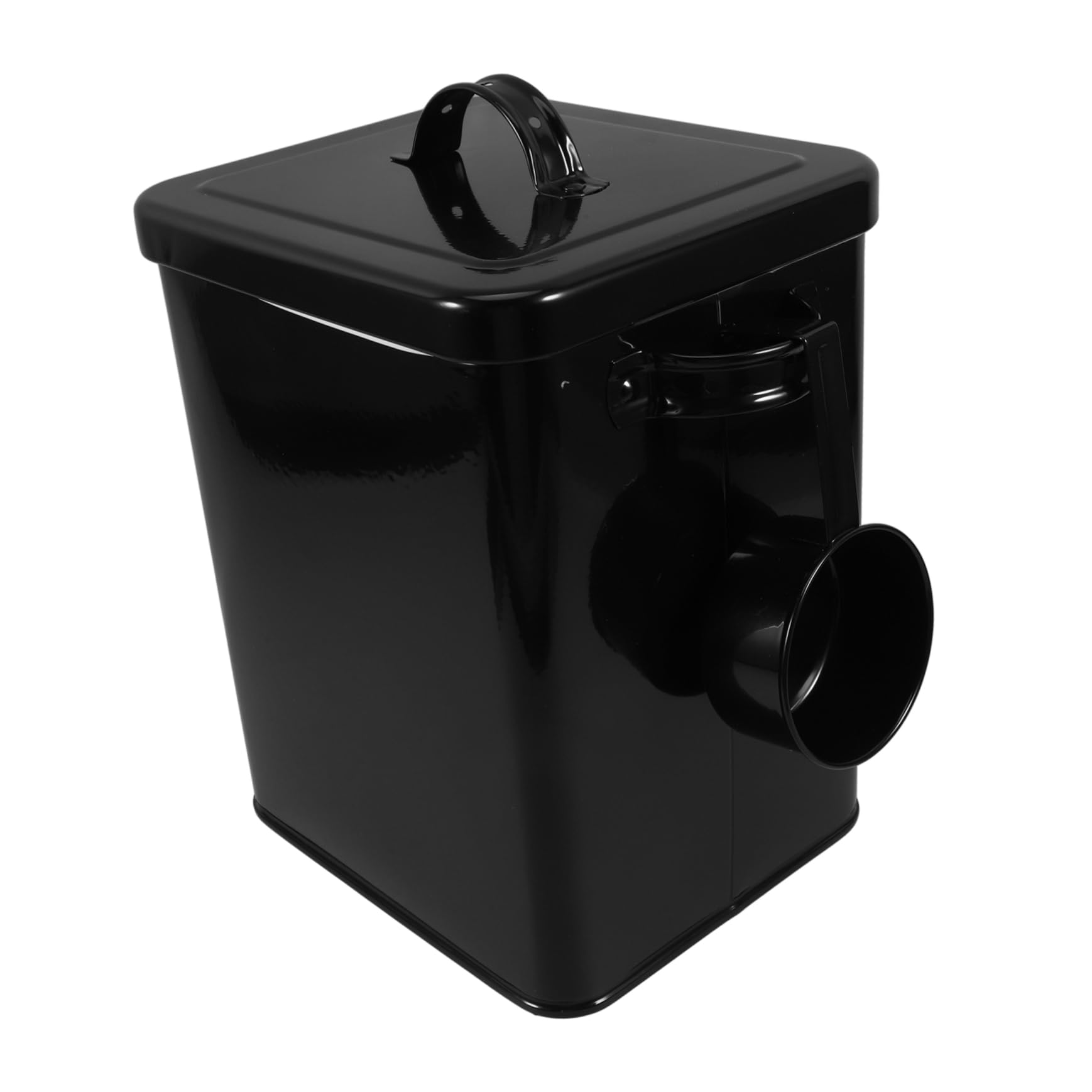 PRETYZOOM Contenedor de Almacenamiento Metálico con Cuchara Recipiente Hermético con Tapa Contenedor Multifunción para Alimentos de Cocina para Guardar Arroz Harina y Otros Ingredientes la D