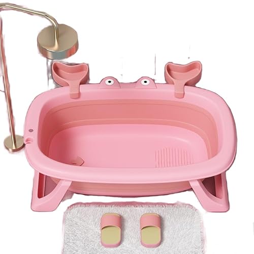 ペット用バスタブ、折りたたみ式バスタブ、ポータブル犬用バスタブ、排水穴とシャワー付きのペットの猫と犬用バスタブ、大容量の犬用バスタブ、滑り止めと耐久性、壁掛けデザイン、素材、10kg以内のペットに適しています