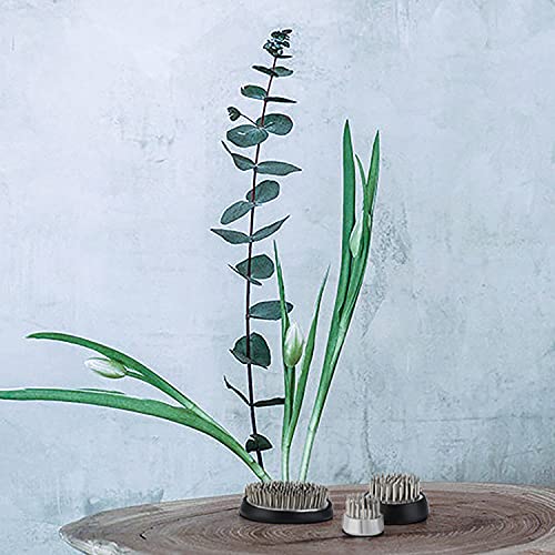 Justdolife Flower Frogs - Stainless Floral Frogs Kenzan Flower Frog Vase | Round Metal Floral Arranger Pin Holder Ikebana | Flower Pin Frog Arrangements For Diy Flower Craft 0.9"|1.34"|2.36"- 3 Pack #TOP1