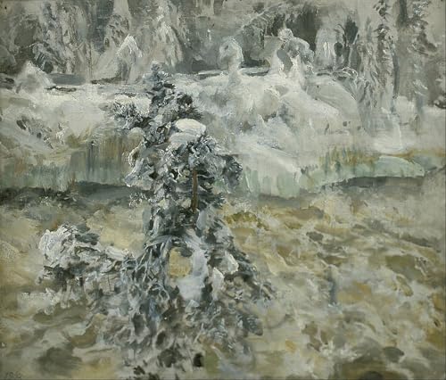 Imatra en hiver Akseli Gallen Kallela impression sur toile 60x90cm pour salon