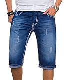  Hommes Skinny Jeans Shorts Slim Slim Lavage Jeans Shorts Casual Stretch Jeans Shorts