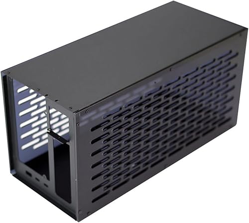 TH3P4G3 Thunderbolt-Compatible GPU Dock Case- Marco de metal con ventiladores de refrigeración de pantalla OLED para fuente de alimentación ATX SFX