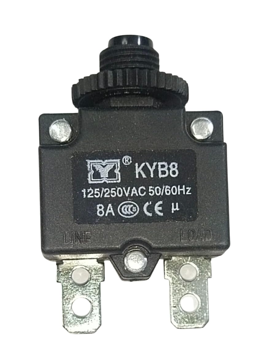 8 (Eight) Amps Mini Circuit Breaker | Thermal Overload Protector AC 125/250V / 8A Circuit Breaker with Push Button Reset Option | 8Amp Load Switch, PCB Mount-image-43