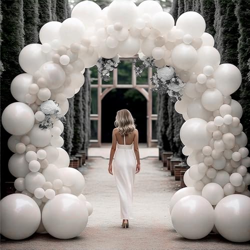 Image of Party Propz White Balloons For Decoration - Pack Of 25 Pcs Pearl White Balloons For Birthday | white's Balloon For Decoration | Balloon For Decorations | Birthday Decor (Latex)