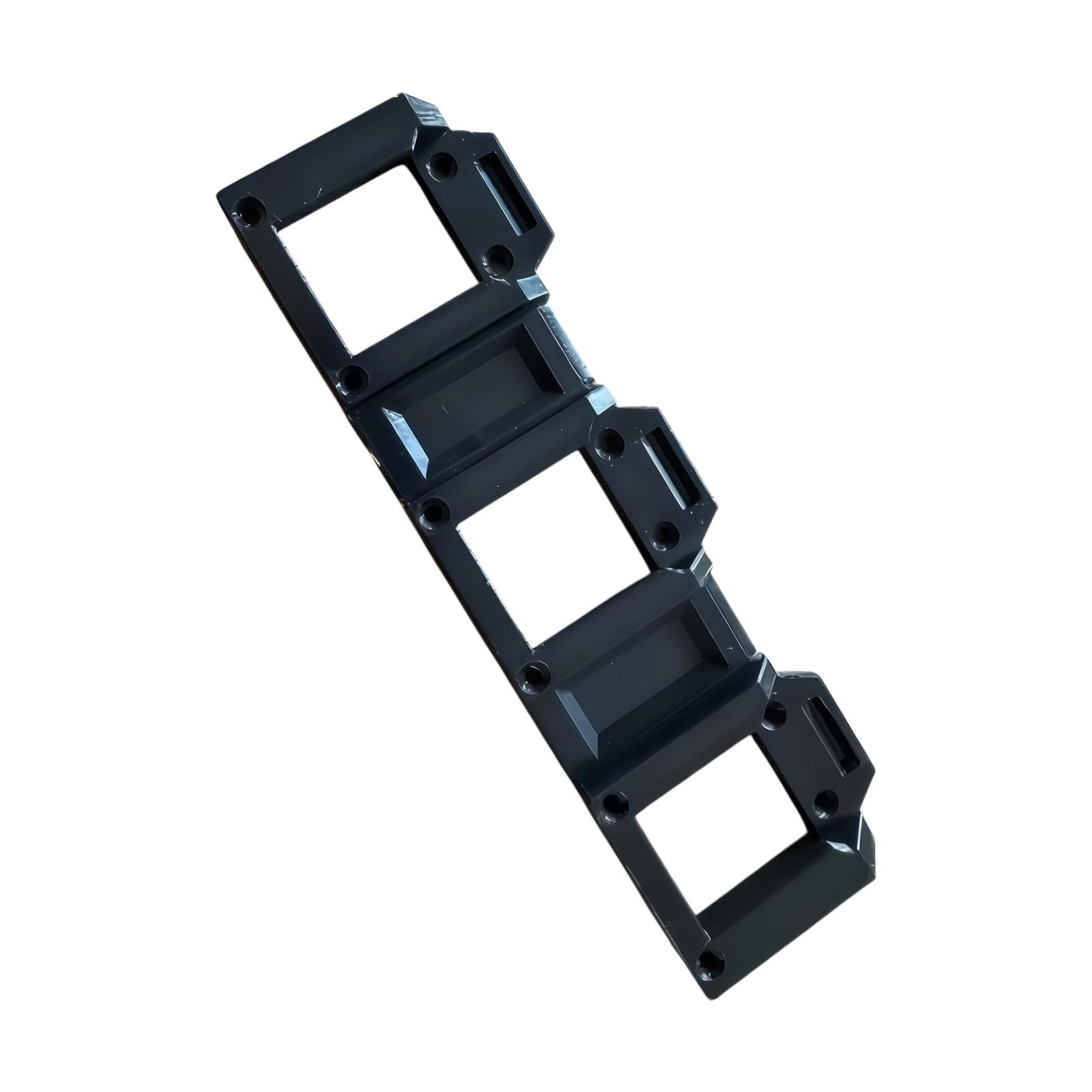 Apglsxy Compactly Wall Mounted Organizers Rack For 20V Tool Batteries Featuring Nonslip Slots And Durability Construction Battery Tool Wall Mount Power Holder Drill Rack Garage Storage Shelf Workbench
