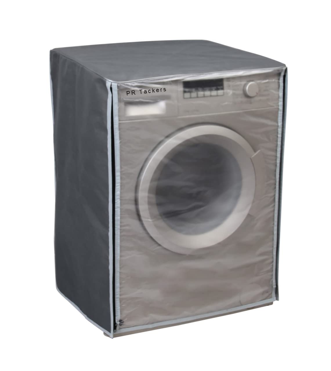 PR Tackers Front Load Solid Washing Machine Cover for 10 Kg SE1-8 (10 Kg_Grey)