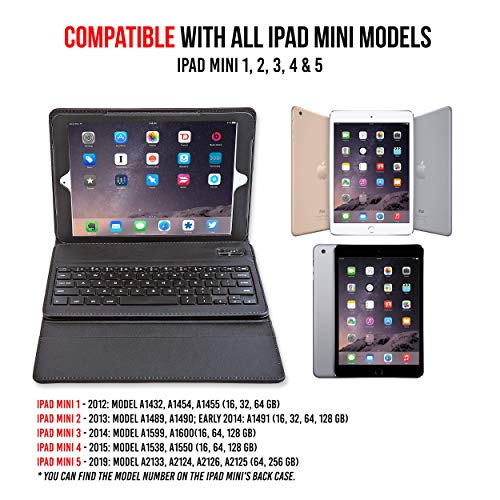 Alpatronix Ipad Mini Case With Keyboard Kx101 Leather Ipad Cover W/Removable Wireless Bluetooth Keyboard Compatible W/Apple Ipad Mini 5 (2019) 4/3/2/1 (Not For Ipad Pro Or Ipad Air) - Black #TOP6