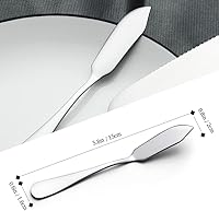 Vista 2 de AOOSY Cuchillo de mantequilla, cuchillo de queso, lenguado Dover arenques ahumados para desayuno, lindos mini cuchillos de cocina de acero