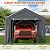 Oakmont 10' × 20' Car Tent, Heavy Duty Carport with Removable Sidewalls and All Metal Frame, Portable Canopy Garage with All-Season UV Resistant Tarp for Car Boat Truck Motorcycle (Dark Grey)