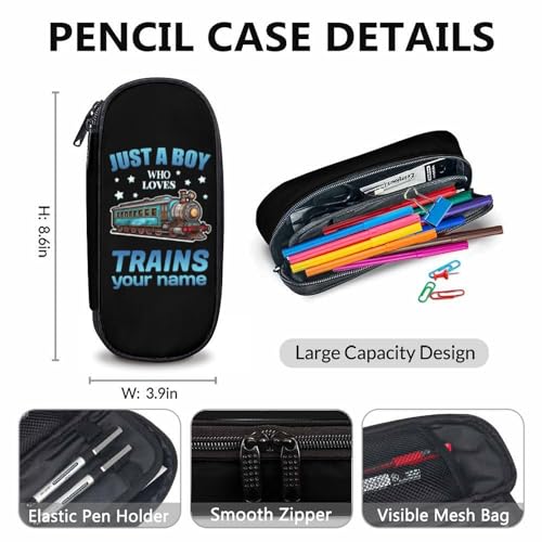 Custom Kids Backpack with Lunch Box Set for Boys Girls, Set of 3 Train School Backpacks Matching Combo, Personalized Cool White Bookbag and Pencil Case Bundle4