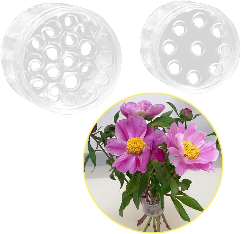 Fokroin4Pièces Support de vase en spirale，Support de tige en spirale Ikebana，Cadre de tige de fleur en spirale transparente, Tourne-bouquet, adapté aux...