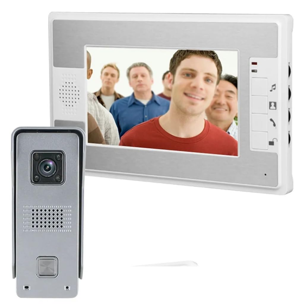 Système d'interphone vidéo filaire avec sonnette et déverrouillage pour appartement