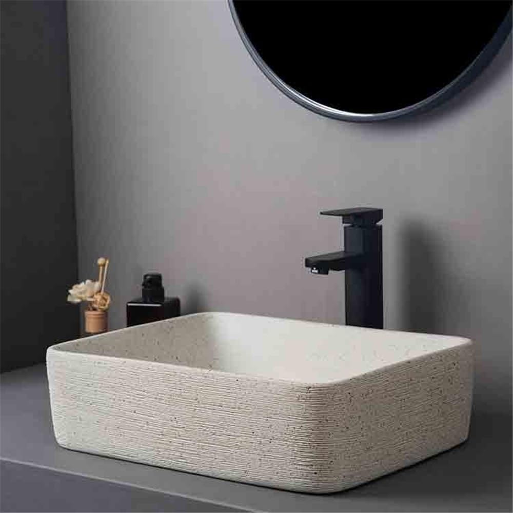 Lavabo da appoggio Lavabo da Appoggio Quadrato Singolo in Ceramica