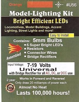 Evan Designs U56 5 mm Bright Orange LED, Pkg=5