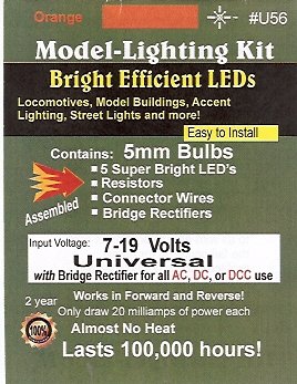 Evan Designs U56 5 mm Bright Orange LED, Pkg=5