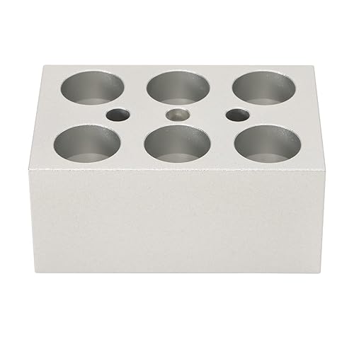 ONiLAB 5mLx 6 Tubos de centrífuga Capacidad Bloque de calefacción de baño seco de aluminio científico para incubadora digital de baño seco..