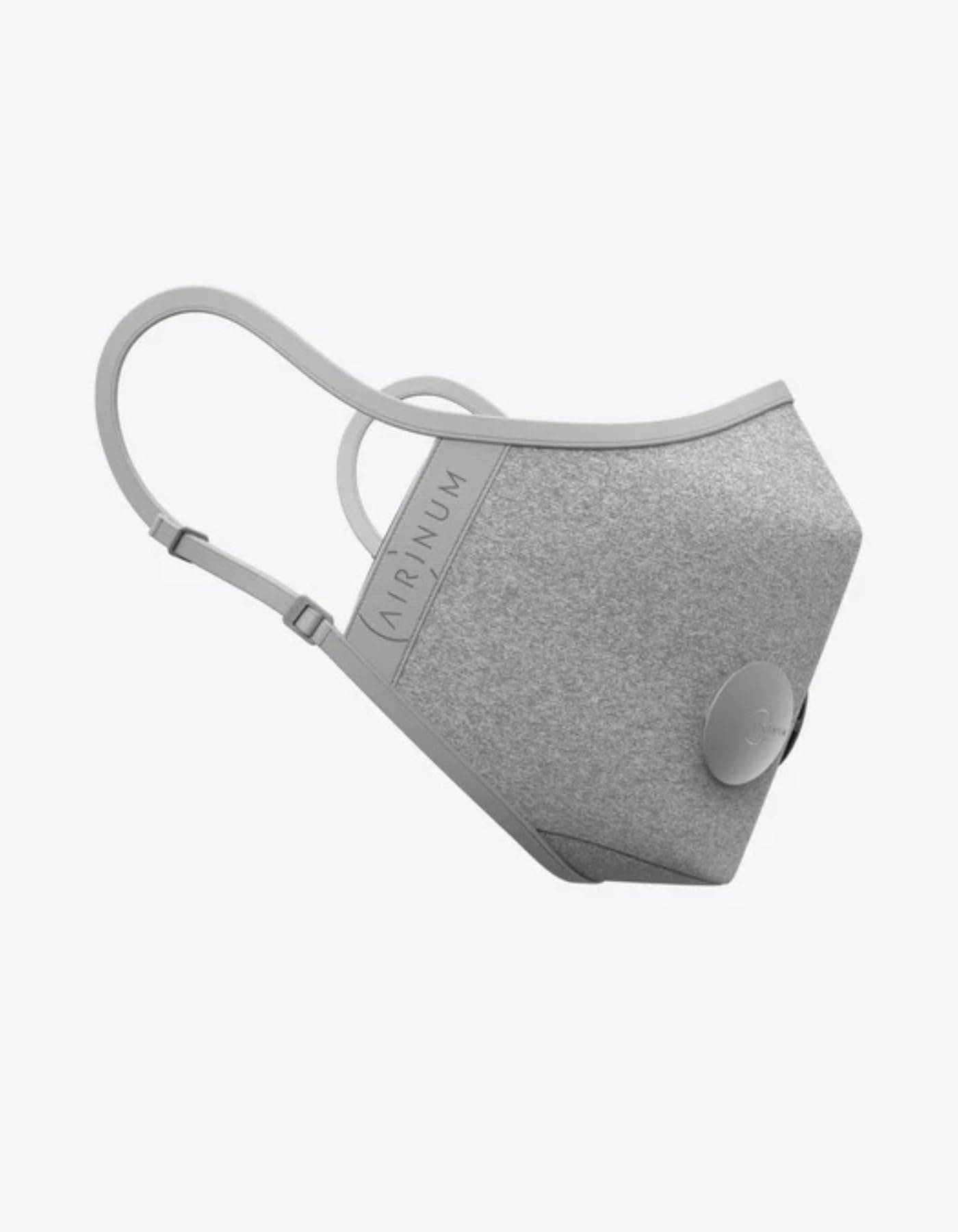 Airinum, Urban Air Mask 2.0 Masque Anti-Pollution, Masque de Protection Respiratoire Réutilisable et Ajustable Contre la Pollution Atmosphérique, les Allergènes et les Bactéries - Quartz Grey L