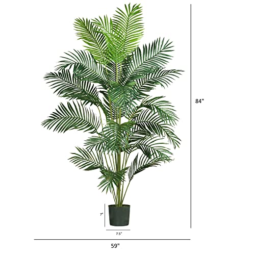 image for Nearly Natural 7FT Tall Artificial Paradise Palm Tree for Indoor Home 