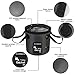 AUTODECO 3 Pack Collapsible Bucket 5 Gallon Container Folding Water Bucket Portable Wash Basin for Outdoor Travelling Camping Fishing Gardening Car Washing Black