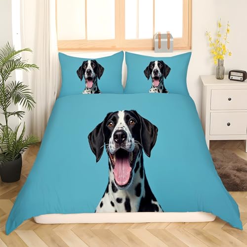 Housse de couette 200x200 chien imprimé avec fermeture éclair kK3598 - 3