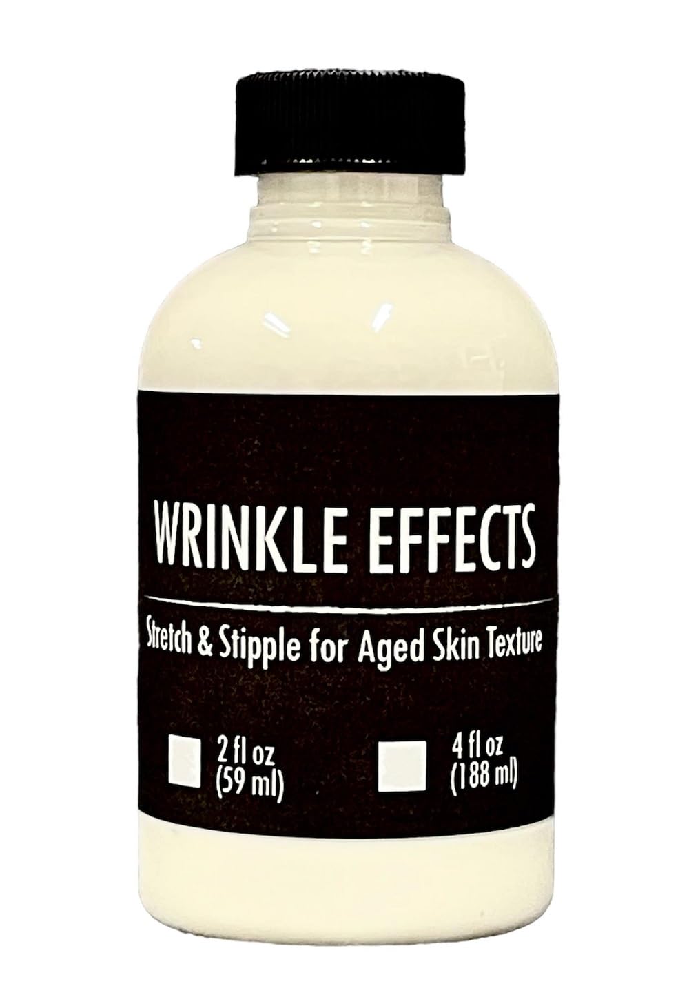 Wrinkle Effects Liquid 4 oz- Age Stipple Latex - Special Effects Makeup Instantly Creates Face Wrinkles and Realistic Old Age Skin Texture - Dries Clear - Theatrical Film Stage