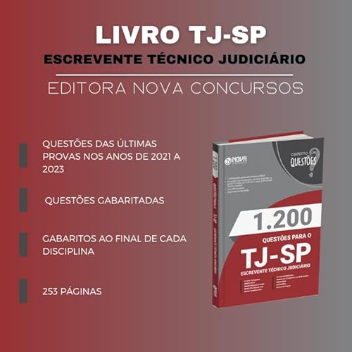 Livro 1.200 Questões Gabaritadas TJ-SP - Escrevente Técnico Judiciário