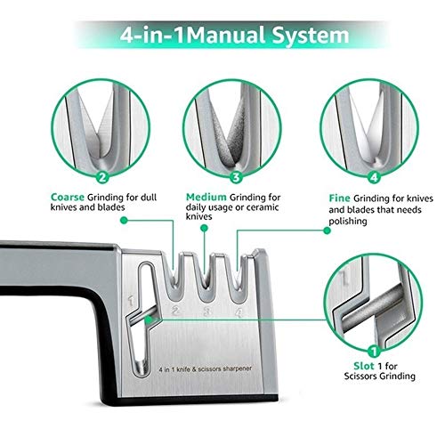 XWU Afiador de Facas, Durável e removível Amolador de Facas e tesouras Mó de alta qualidade com ângu