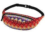 Breite: 13 cm Alsino Unisex Gürteltasche Hüfttasche Bauchtasche mit All Over Print Motiv Hüftgurt und Innenfach, GT-033 Muster bunt