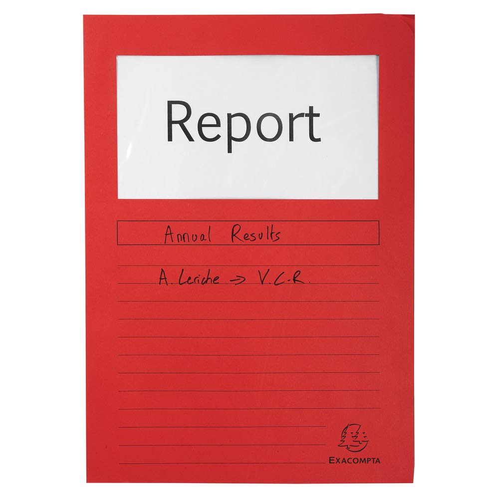 Exacompta - Réf. 50100E - Paquet de 100 chemises à fenêtre sans plastique Forever® 120 g/m² - couleurs vives - 100% recyclées et certifiées Ange Bleu - dimensions 22x31cm pour A4-10 couleurs assorties