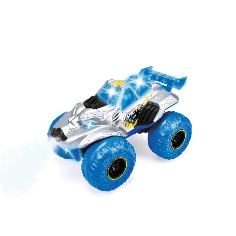 Dickie Toys Arctic Ice Monster Auto (25 cm) - Monstertruck für Kinder ab 3 Jahren mit Dampf-Funktion, Licht & Sound, Gummireifen, Freilauf, Monster Truck Spielzeugauto inkl. Batterien - 203754002