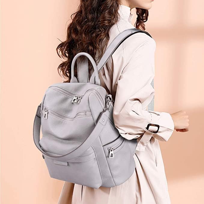 Image of Vegan Leather Girl's Travel Casual Collage Backpack With Shoulder Strap Travel College Gift For Teenager