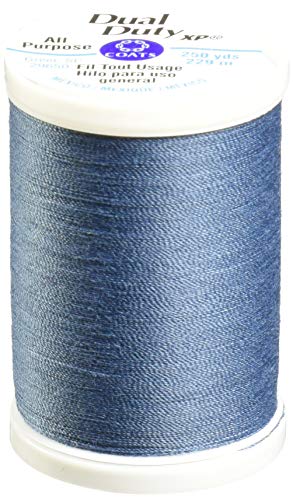 Coats Thread & Zippers Dual Duty XP General Purpose Thread 250-Yard Blue Slate 1 Pack