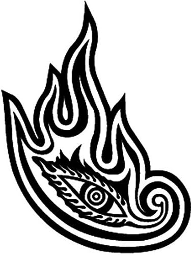 Tool Flaming Eye Rock Band Vinyl Decal Sticker- 6" Tall Gloss Black Color