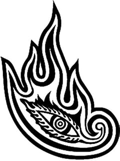 Tool Flaming Eye Rock Band Vinyl Decal Sticker- 6" Tall Gloss Black Color