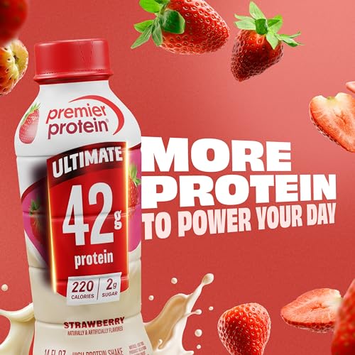 Image of Premier Protein ULTIMATE 42g High Protein Shake, Strawberry, 12 Pack