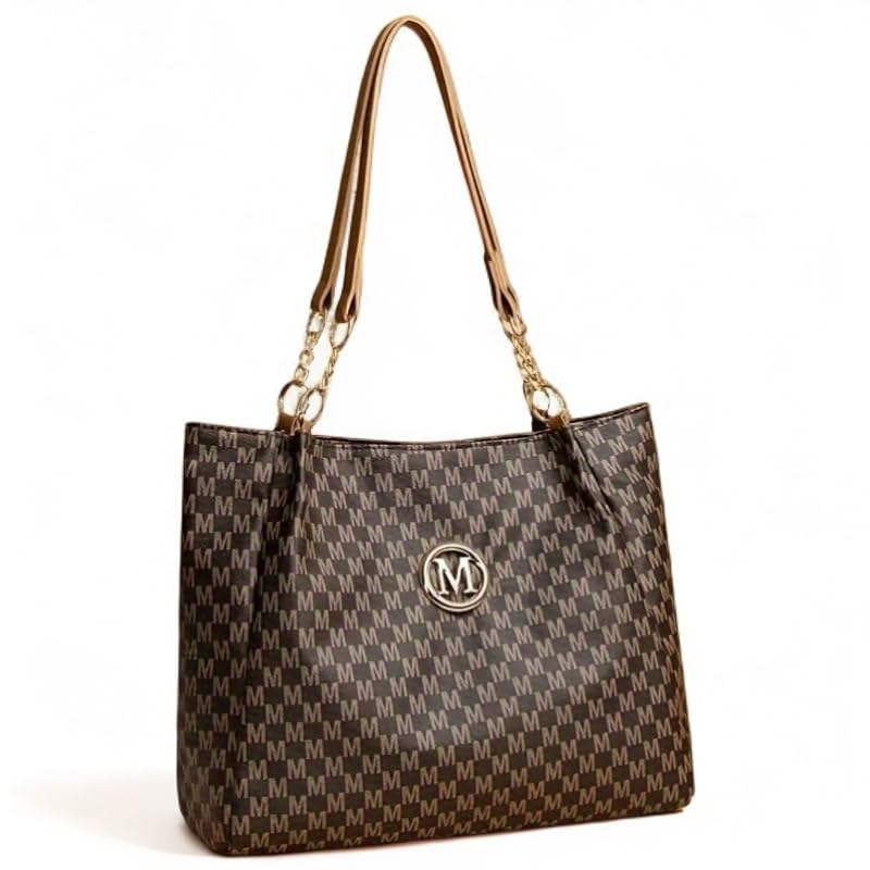 Fashion Women's Shoulder Bag Handbag Foldable-Brown