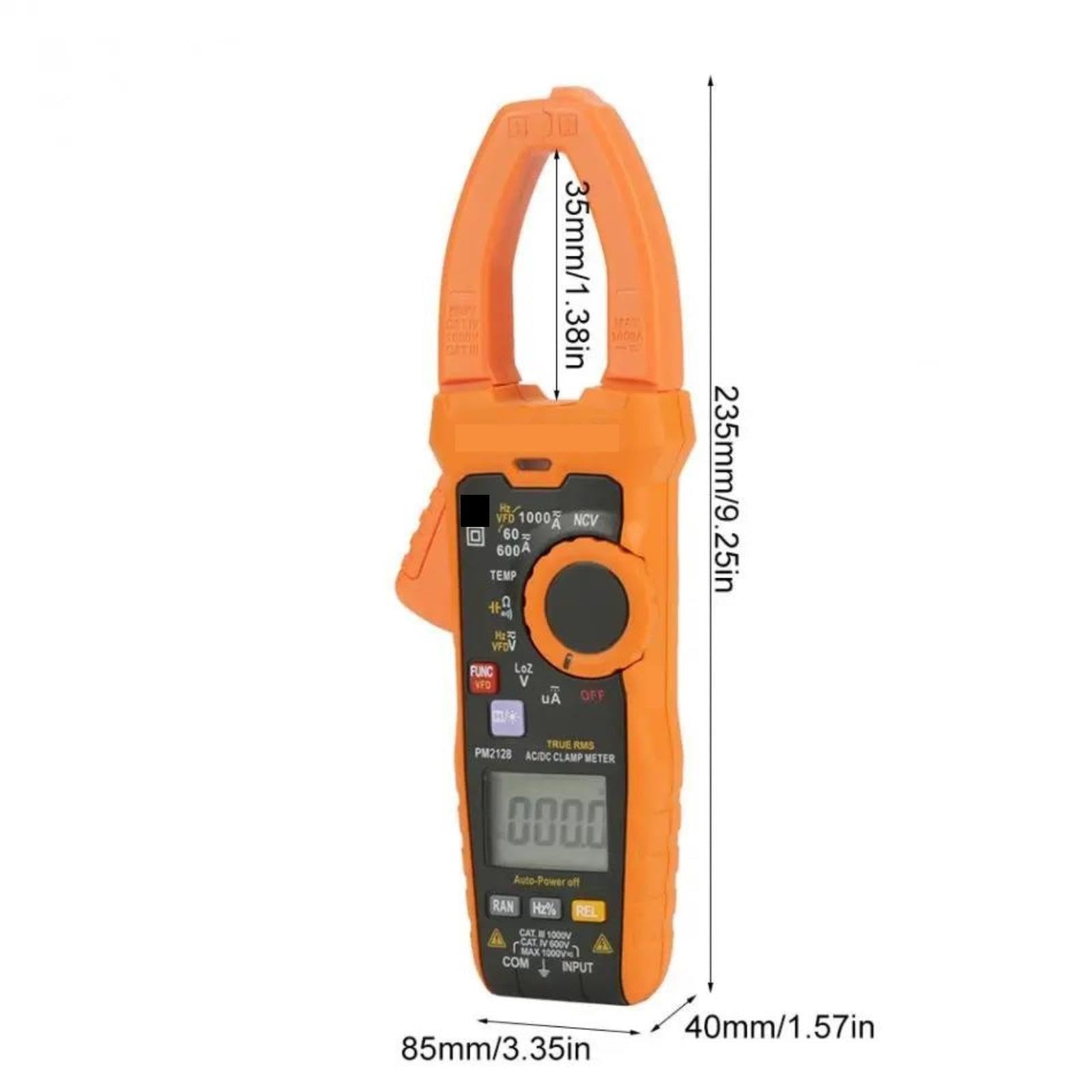 Multimetr cyfrowy, PM2128S 1000A Cyfrowy miernik cęgowy 6000 zliczeń Tester napięcia prądu przemiennego/stałego