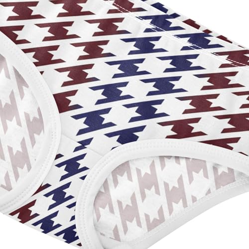 Houndstooth Blue White Brown Girls Underwear Toddlers 2t Cotton Girl Panties Cute Pattern Underpants Briefs4
