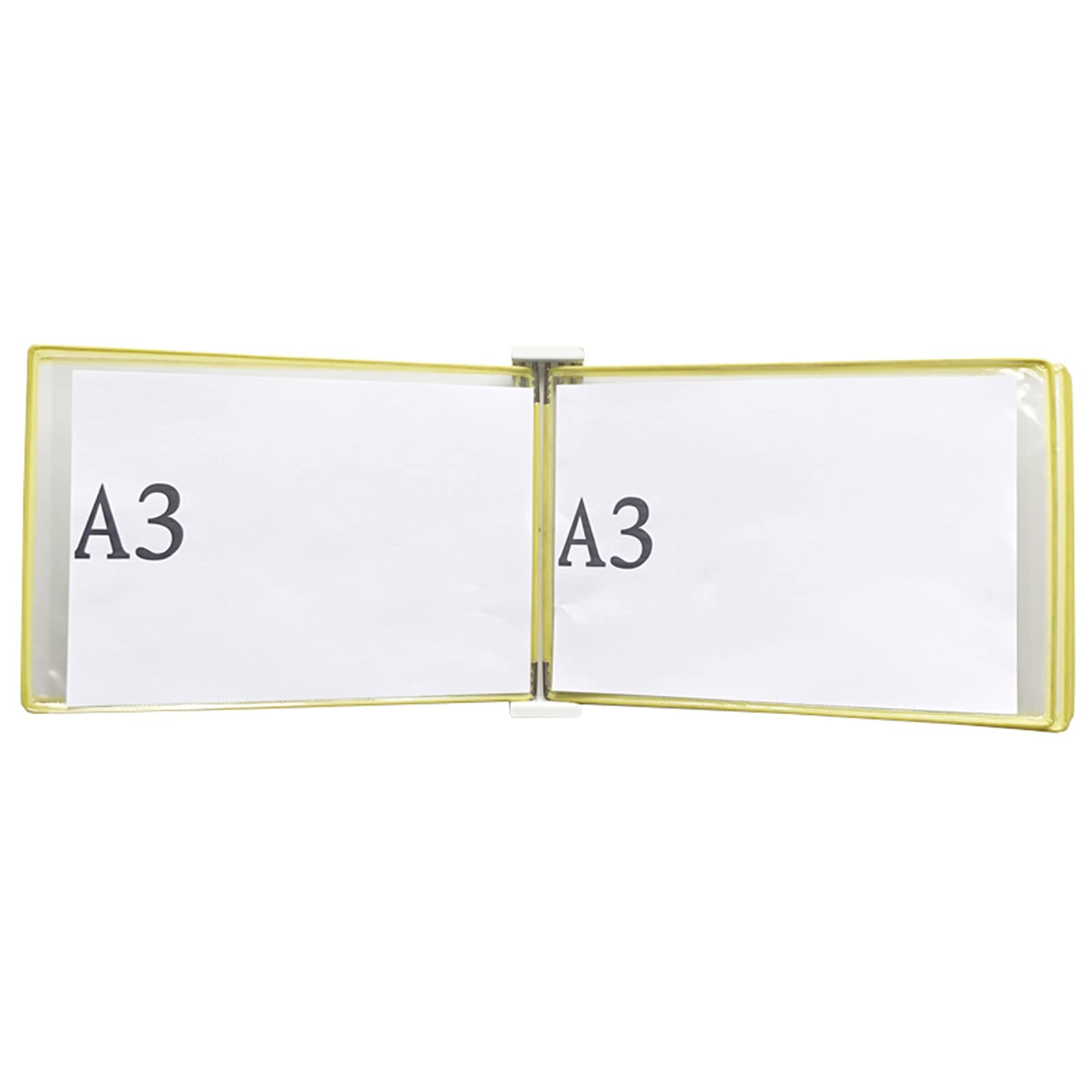 Archivador de metal con tapa para montaje en pared, tamaño A3, 5 kt, para oficina y hogar, color amarillo, perfecto para documentos Sto y Nizat