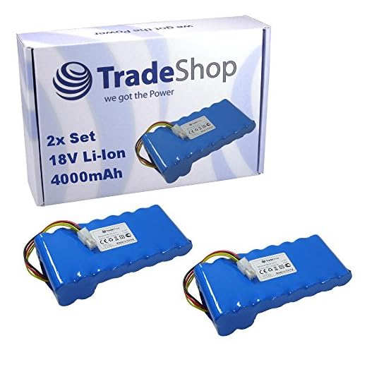 2 x högpresterande litiumjonbatteri 18 V/4 000 mAh ersätter 580 68 33-01, 580 68 33-02 för Husqvarna Automower gräsklippare 320 330 x 420 430 450