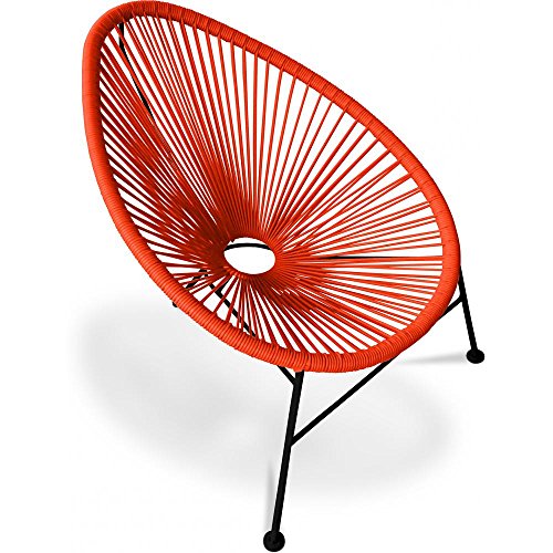 Iconik Interior Acapulco Style Chaise d'extérieur - Chaise de Jardin d'extérieur - Acapulco Orange