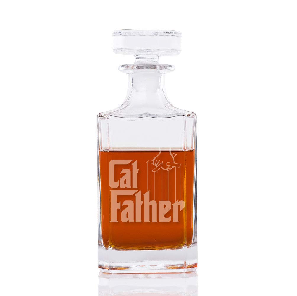 Cat Father Engraved Decanter 26-ounce