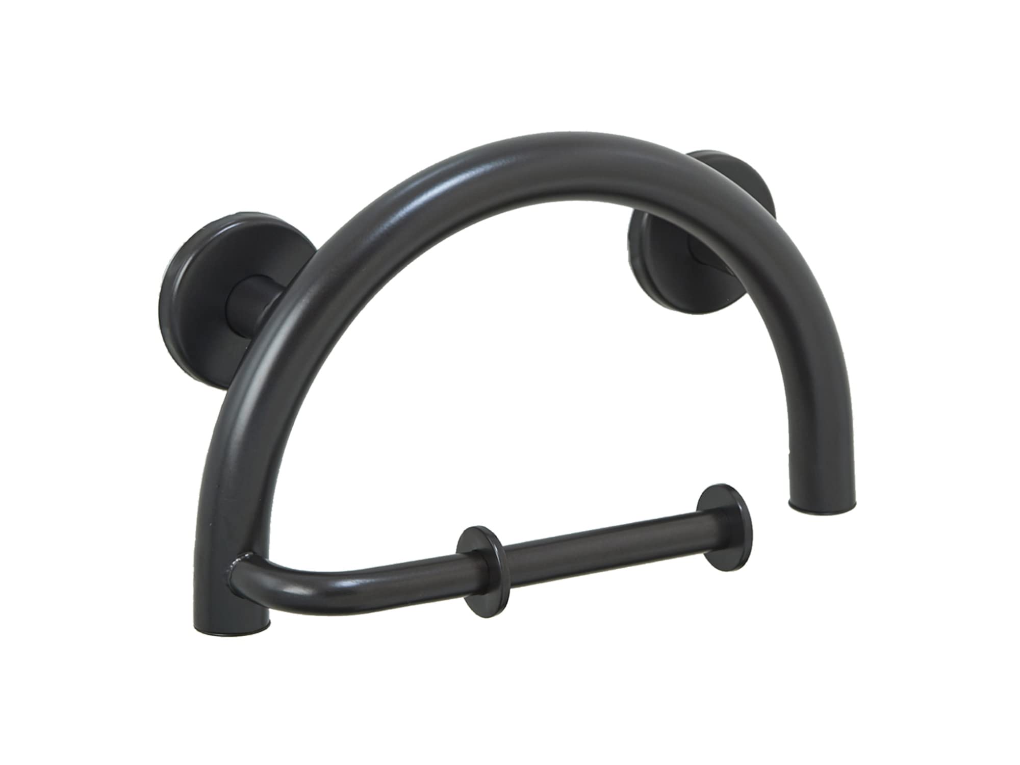Grab Bar Toilet Paper Holder - Bathroom Safety Aid/304 Stainless Steel/Oil Rubbed Bronze/ 13" x 8"