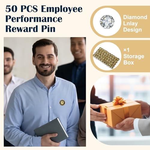Image of Ferreve 50 /20 Pcs Year of Service Pins Employee Excellence Award Lapel Pin Performance Recognition Reward Anniversary
