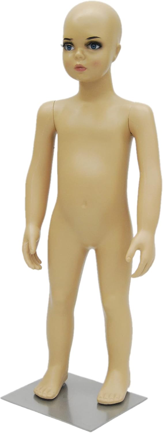 (PS-KD-XX) ROXYDISPLAY Plastic Child Mannequin. Fleshtone Color. (PS-KD-1)