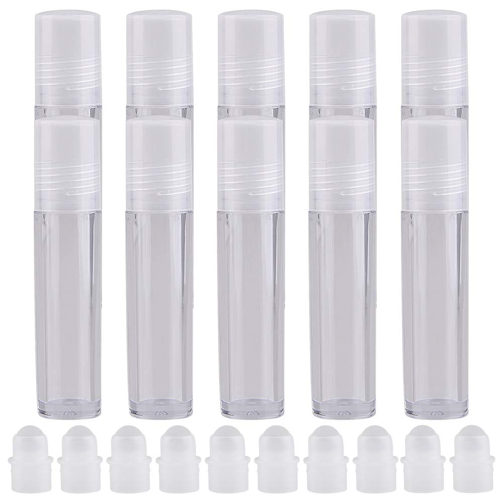 12pcs 10ml Roller Bottiglia per Oli Essenziali Vuoto Chiaro Bottiglie di Vetro con Rullo In Acciaio Inox Sulla Sfera per il Profumo di Viaggio