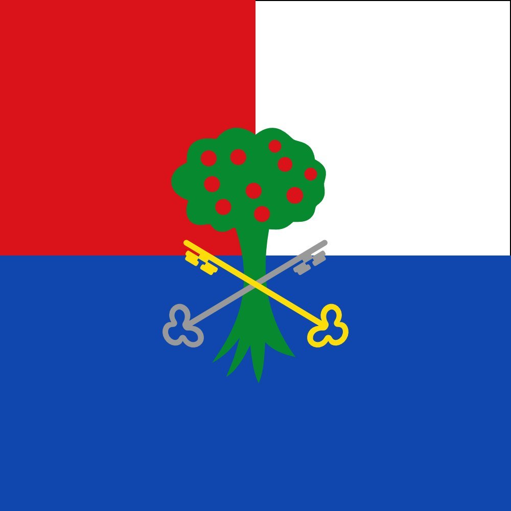 Drapeau Large Villaescusa de Tobalina anti-effilochage pour vents forts