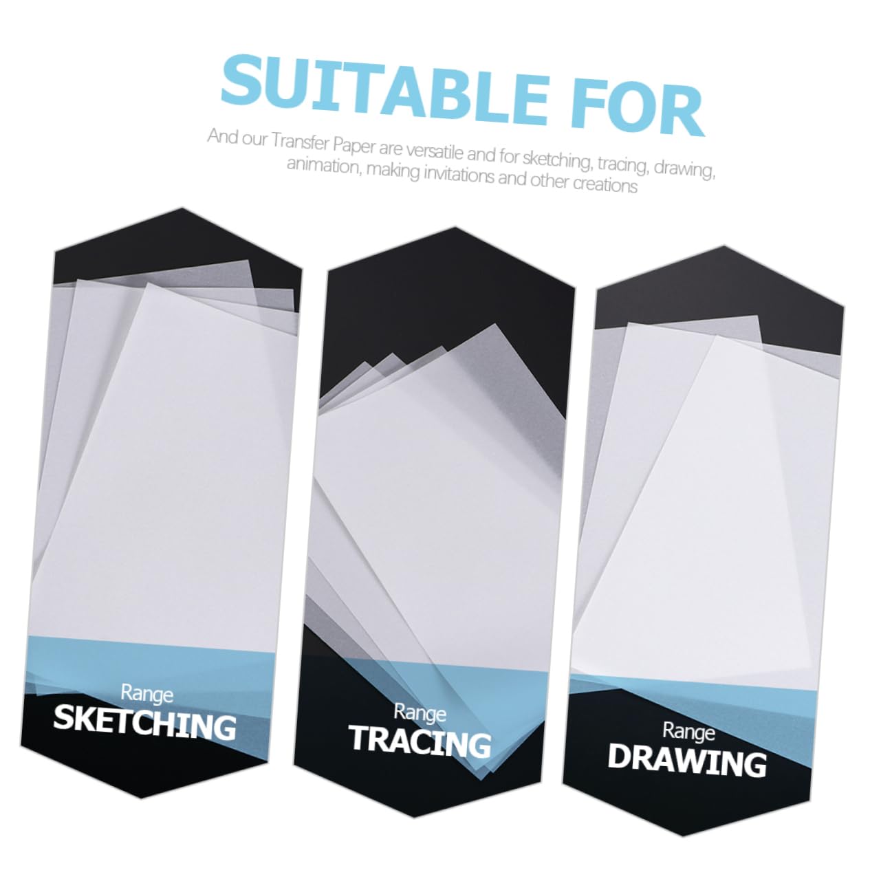 300 pièces Papier Sulfureux Semi Transparent pour Dessin et Calligraphie pour Scrapbooking et Projets DIY