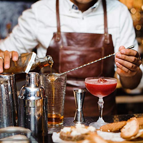 Colher de coquetel delicada Cabilock 3 peças de aço inoxidável para misturar coquetéis, barra em esp